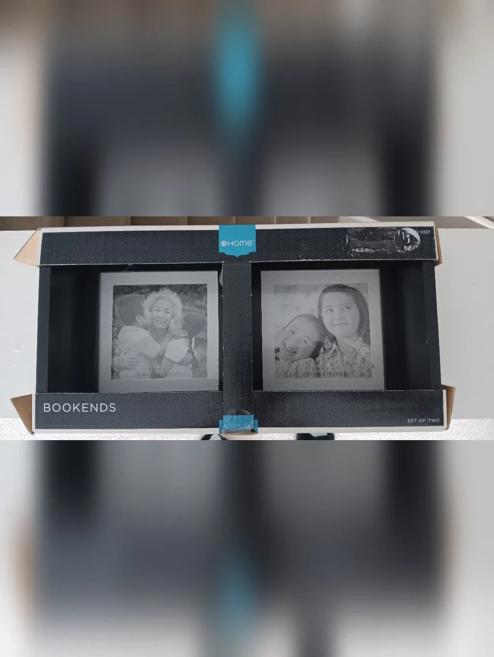 Home Double 4x4in Black Photo Frame Set - Black
